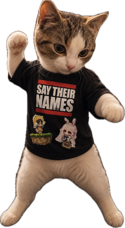luna dancing in a t-shirt